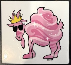 🐐 GOAT USA STICKER – Cotton Candy Goat
