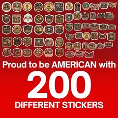200 Pcs United States 250th Anniversary Stickers – 200 Unique Designs USA Vin…