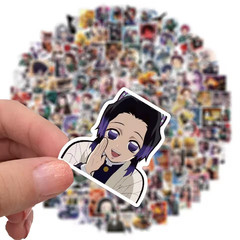 100/200pcs Anime Demon Slayer Vinyl Stickers Laptop Skateboard Phone Decals