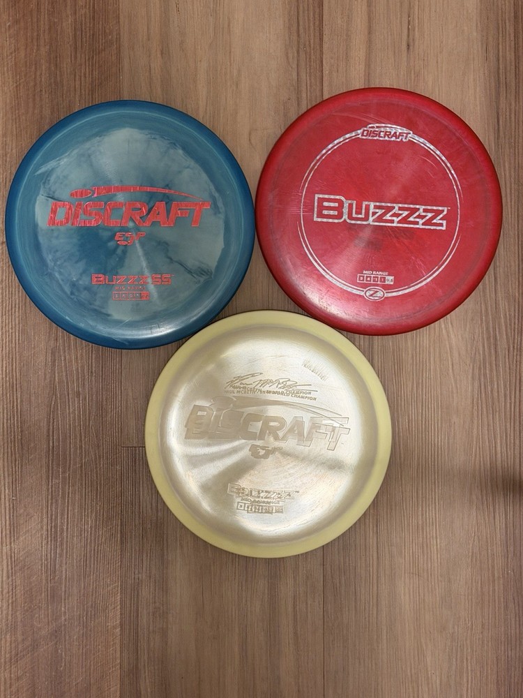 Discraft Buzzz Lot (3x) – ESP Buzzz SS, Elite Z Buzzz, McBeth 5x ESP Buzzz