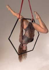 Aerial lyra hoop hexagon Black powder coating