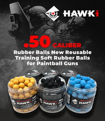 Hawki .50 Caliber Training Paintball Reusable Rubber Balls 300 pack Yellow