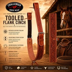 Horse Western Carved Leather Rear Flank Back Cinch Girth Saddle Billets 9774-80