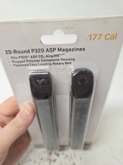 Sig Sauer P320 ASP Air Pistol .177 Cal Pellet 20-Round Magazine x2 – AMPC-177-20