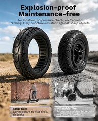 10 Inch Scooter Tires: 70/65-6.5 Solid Tire for Evercross H5 Hover 1 Alpha Hi…
