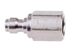 Air Venturi Male Quick-Disconnect, 1/8 BSPP Female Threads, Steel, Silver