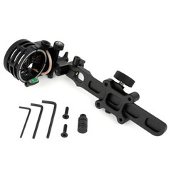 Compound Bow Sight 5 Pin Micro Adjustable 4X 6X 8X Lens Archery Hunting RH LH