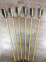 Archery Turkey Feather Right Wing 5in Barred Fletches Hunting Arrows Art Craft