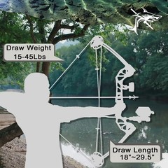 Bowfishing Bow Kit 15-45 LBS Shoot Right Handed 2023 New Draw Length 18″~29.5…