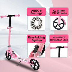 Kick Scooter for Kids Ages 6+, Teens & Adults, Adjustable Handlebars, Rear Brake