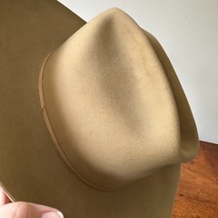 Vintage Stetson Ranger Style Felt Cowboy Hat Size 7 Tan Silverbelly Western