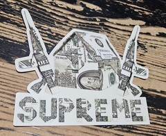 Supreme Origami Money Trap House Benjamin Sticker SS26