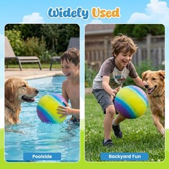 Playground with Pump – 8.5Inch Inflatable Bouncy Balls, Kickball Dodgeball Fo…