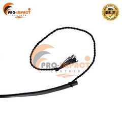 Real Leather Heavy Duty 04 Feet 12 Plaits Braided Whip Handmade Snake Bullwhip