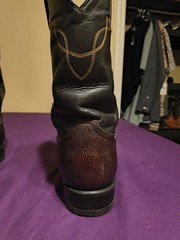 Vintage Tony Lama 2032 Shrunken Bull Shoulder Cowboy Boots Men’s US Size 10EE
