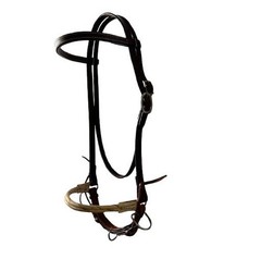 Horse Jaquima FARO Leather Double Rawhide Bosal Bitless Training Trail Bridle