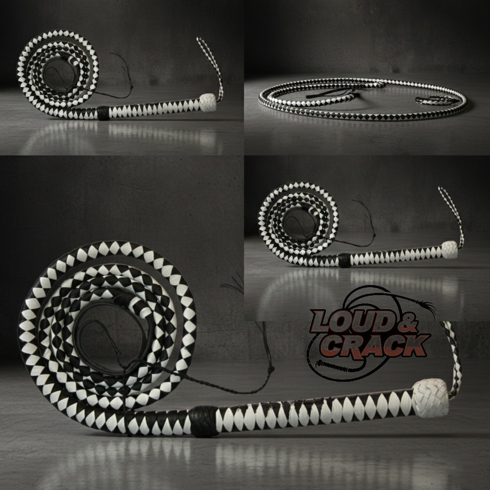 Bullwhip 06 Feet Long 04 Plait Bull White Cow Hide Leather Whip Indiana Jones