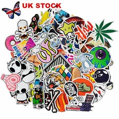 200 Pack Random Vinyl Skateboard Decals Graffiti Stickers Bomb Skate Laptop Lot