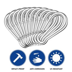 200PCS Heavy Duty 2″ Carabiner Clips, 220lbs Load Capacity for Outdoor Gear & Le