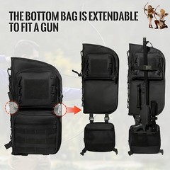 Lightweight Back Arrows Quiver with Molle System Pocket Foldable Hip Arrows Bag