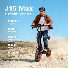 Electric Scooter 48v 1600W For Adult 10″Off Road Fat Tires Fast Speed USA MAX pU