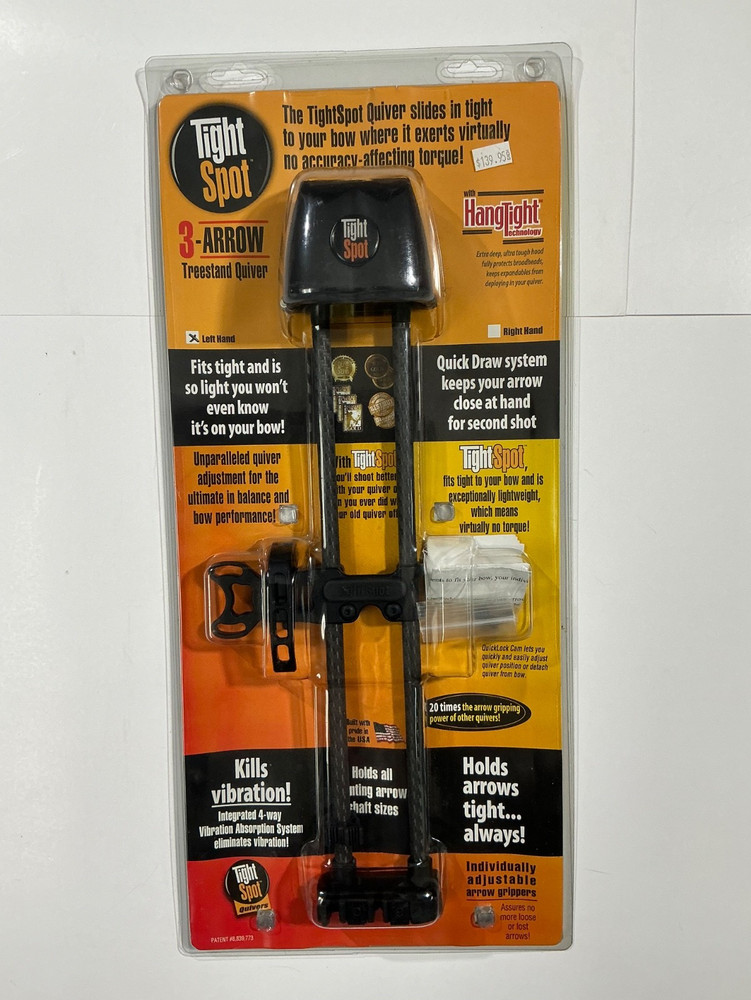 Tight Spot 3 Arrow Tree Stand Quiver #TS3BLK-L Left Handed LH New in Package