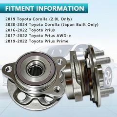 513402 Front Wheel Bearing Hub Assembly for Toyota Corolla 2019-2024, Prius 2…