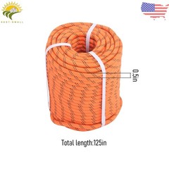 1/2in × 220ft Double Braided Polyester Rope Breaking Strength 8400Pounds Orange