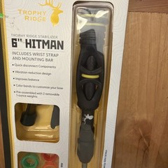 Trophy Ridge Stabilizer Hitman 6″ Black w/ Quick Disconect & Wrist Sling #29572