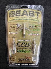 Beast Broadheads 2 Blade 100gr 2.0″ 3 Pack BRAND NEW