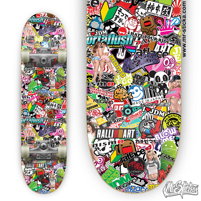 100 Skateboard Stickers bomb Vinyl Laptop Luggage Decals Dope Stickers