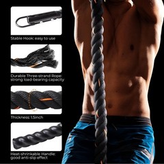 Climbing Rope Gym Climbing Rope for Fitness and Strength Training, Rock Climb