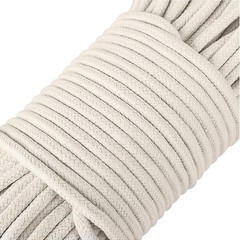 1/4 Inch Natural Cotton Rope – 52 Feet Classic White Craft Rope for DIY Projects