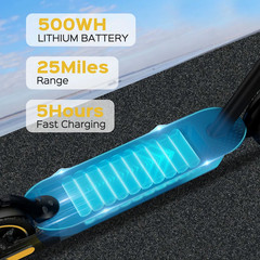 Electric Scooter for Adults – 500W Motor 10″ Air Tires Portable Commuting Scoote