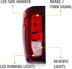 Tail Light Assembly Compatible with 2019-2024 GMC Sierra 1500 Left Driver Side