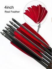 4 inch 5″ Archery Arrow Feather Natural Fletching Turkey Fletches Bow Arrow DIY