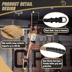 Gym Climbing Rope, Indoor Outdoor Climbing Ropes – Climbing Rope for Adults -…