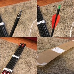 US 12 Pack 28/30/32 Inch Carbon Arrow Spine 500 for Compound/Recurve Bow Hunting