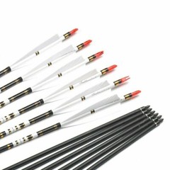 30″/32″ Turkey Feathers Carbon Arrows Spine500 for Compound Recurve Bow Hunting