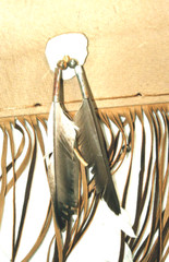 21″ Leather Leather Quiver w/ Medicine Wheel & 2 Arrows Native American 01