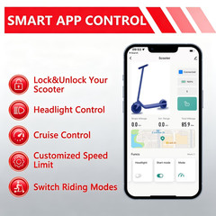 LADPED 10‘’ Electric Scooter 500W 22MPH Max Speed Adult APP Smart control Shock