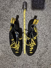LA Sportiva Vintage Climbing Shoes EU 44 Blue Yellow Lace-Up Made in Italy
