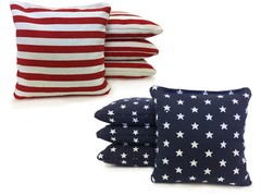 Stars and Stripes Cornhole Bags! Set of 8 – American flag Bags! 1 YEAR WARRANTY!