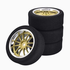 Shaluoman 4Pcs 1/10 7.1 inches x x 1.2 inches, Black and Gold