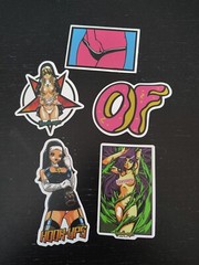 Hook Ups Skateboards Vinyl Stickers Lot Of 5
