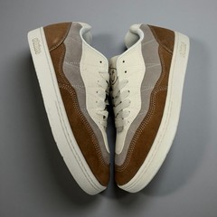 Etnies»Snake» Skate Shoes Brown Tan Grey Suede Canvas Sneakers M8/W9.5 NWB
