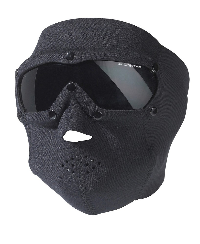 Swiss Eye Motorcycle Neoprene Full Face Mask & Goggles Biker Cycle Cycling Black