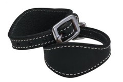 BLACK BROWN BURGUNDY LIGHT Leather Stirrup Hobbles Keepers Western Saddle