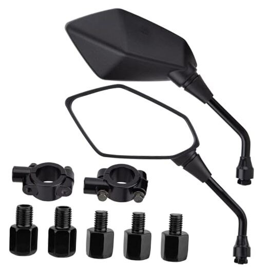 Motorcycle Mirrors Rear View Side Mirror for Scooter, ATV, Dirt Bike,