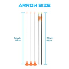 Archery 36.5″ Bow and Arrow Set Recurve Kit Target Practice for Hunting Outdoor